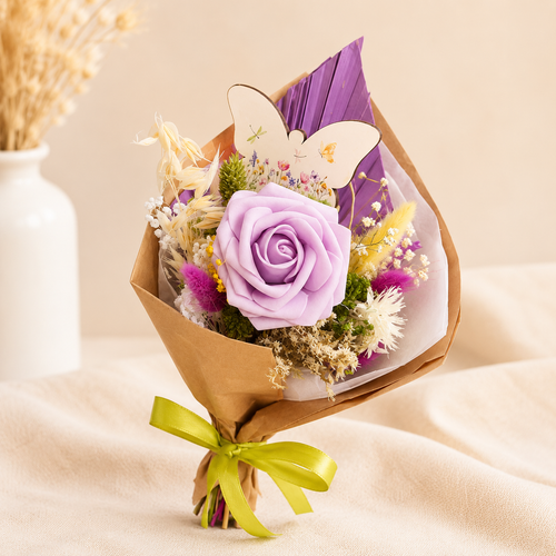 Petit bouquet en fleurs séchées "Lavande" – Création artisanale